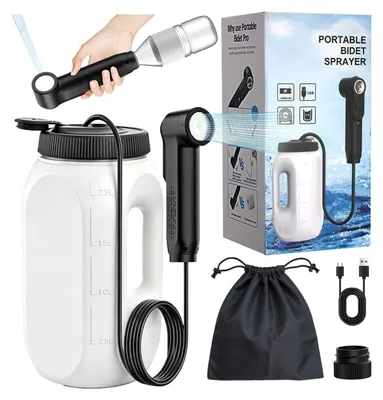Tragbares Reisebidet 2,5 L, 2 Sprühmodi, digitales Display, IPX6