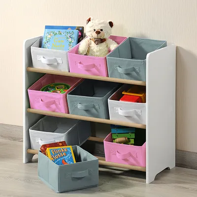 Produktbild von KESPER Kinderaufbewahrungsregal mit Textilkörben, 65 x 30 x 60 cm, 1771813