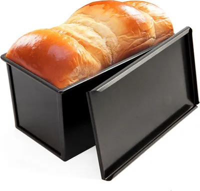 Produktbild von Brotbackform mit Antihaftdeckel, rechteckige Kuchenform, Toastform, Backwerkzeug