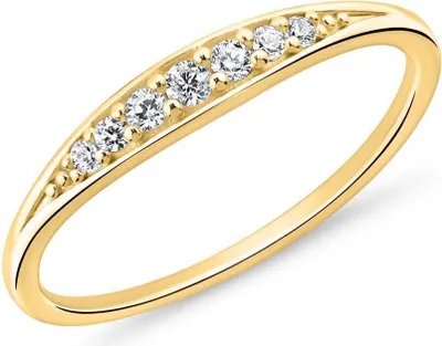 Produktbild von Vergoldeter 925er Silberring  Damen mit Zirkonia  JEWLIX(Größe: 56mm)