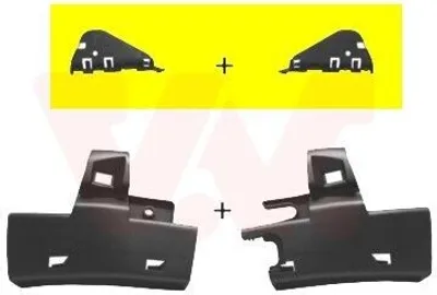 Image de VAN WEZEL 4040537 Support de pare-chocs arrière adaptable sur PEUGEOT 307 (3A/C)