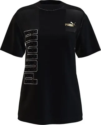 Produktbild von Puma Power Logo Love Kurzarm-t-shirt Schwarz S Damen Schwarz S