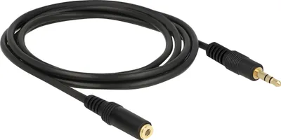 Immagine prodotto di Collegamento jack DELOCK 3,5 mm -> 3,5 mm St/Bu 2,00 m nero
