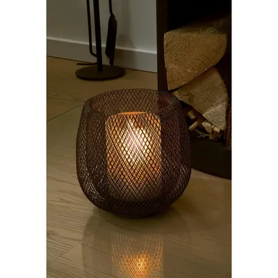 Immagine prodotto di Philippi Mesh Windlicht Stahl, pulverbeschichtet, Glas, matt 153005