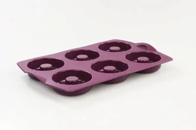 Produktbild von Famanu Silikonbackform Donut Bagel lila Diabolusform - Backen mit Silikonform