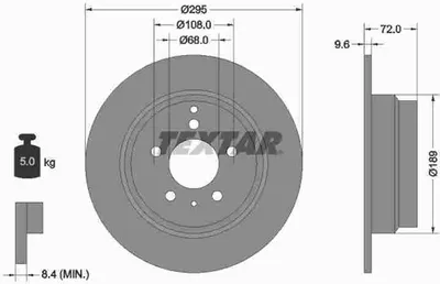 Produktbild von TEXTAR Bremsscheibe Artikel: 92066803