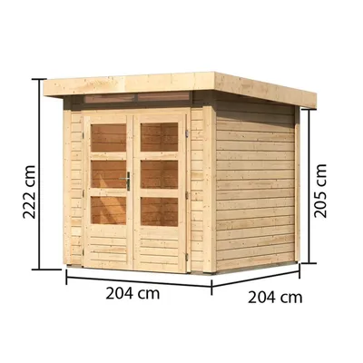 Produktbild von Woodfeeling Gartenhaus Kandern 1 naturbelassen; 82984