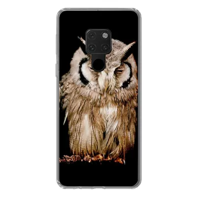 Produktbild von MuchoWow® Handyhülle Schutzhülle Hülle für Huawei P40 Lite Eule - Vogel - Schwarz Silikon Softcase Handy Hülle - Handy