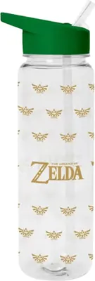 Produktbild von The Legend Of Zelda - "Hyrule" Wasserflasche, Wappen, Wiederverwendbar, 700ml CD573 (Einheitsgröße) (Transparent Weiß/Gold/Grün)