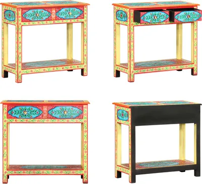 Produktbild von vidaXL Konsolentisch Handbemalt 80×35×75 cm Mango Massivholz - Konsolentisch - Konsolentische - Telefontisch - Telefontische