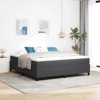 Produktbild von vidaXL Plattformbettgestell Dunkelgrau 180 x 200 cm Cordstoff