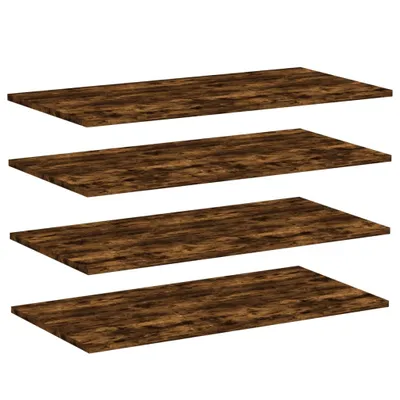 Obrázek produktu pro Nástěnné police 4 ks kouřový dub 80x40x1,5 cm kompozitní dřevo