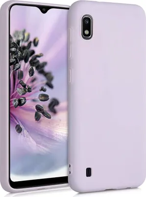 Image de Coque Samsung Galaxy A10 violette en silicone avec dos rigide