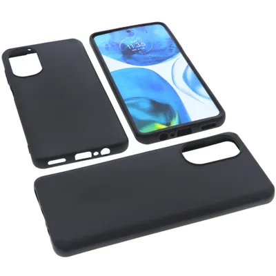 Produktbild von foto-kontor Hülle kompatibel mit Motorola Moto G52 Tasche Gummi TPU Schutz Handytasche schwarz