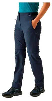 Image de Pantalon de randonnée Regatta Travel Light Zip Off II, couleur bleu, taille 36 / coupe standard, pour femme, couleur bleu, taille 36