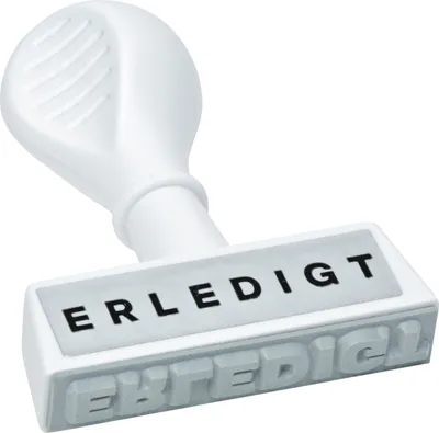 Produktbild von Textstempel -Erledigt- Packung mit 6 Stück