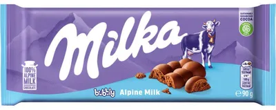 Zdjęcie produktu dla Milka Reep Bubbly 90g – delikatnie rozpuszczająca się czekolada z bąbelkami powietrza
