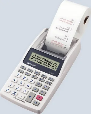 Produktbild von SHARP EL-1611V Tischrechner druckend weiß