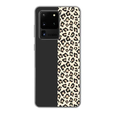 Produktbild von MuchoWow® Handyhülle Schutzhülle Hülle für Samsung Galaxy S20 Ultra Tiere - Muster - Panther Silikon Softcase Handy Hülle - Karteninhaber