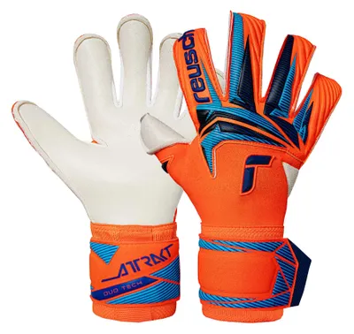 Produktbild von Reusch Torwarthandschuhe Attrakt Duo Evolution mit Grip Duo Haftschaum 2290 shocking orange/blue 9.5