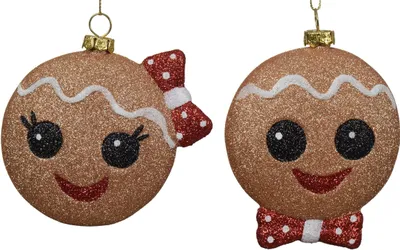 Produktbild von Christbaumschmuck Kunststoff 9cm Lebkuchenmann 1 Stück sortiert Braun
