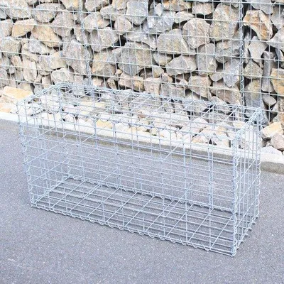 Productafbeelding van Steenschanskorf 100 x 50 x 30 cm - Draadkorf voor Tuindecoratie en Geluidwering