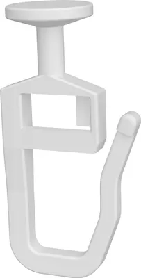 Produktbild von Interdeco Faltengleiter / Rundkopfgleiter 9 mm mit Faltenhaken für Gardinenschienen, Pack. 100 Stück