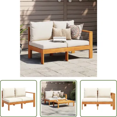 Produktbild von The Living Store Gartensofa mit 1 Armlehne 2-Sitzer Massivholz Akazie