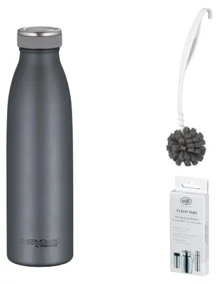 Immagine prodotto di THERMOS TC BOTTLE 0,50 l Trinkflasche graphite grey mat – Vorteilsset mit Reinigungsbürste CLEAN FIX 30 cm | HAN 4067336050 | EAN 5010576985040