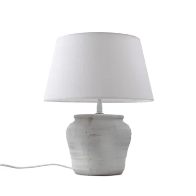 Produktbild von Lindby Tischleuchte Aelith, Ø 30 cm, weiß, Keramik, E27
