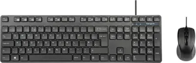 Obrázok produktu pre Targus AKM622ES, Plná veľkosť (100 %), Kábel, USB, QWERTY, Čierna, Obsahuje myš