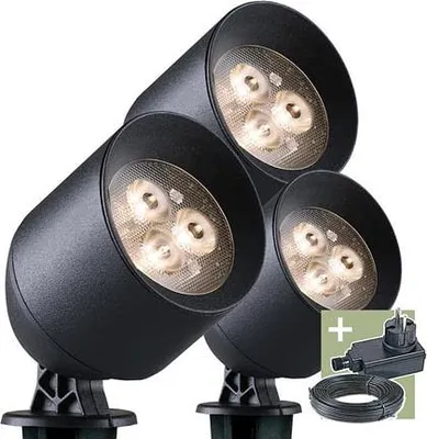 Image de Ludeco - Laros Set (3 Pcs) - Spot Light - 12 V - 90 Lm - 1 W - Blanc chaud