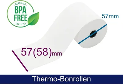 Produktbild von Thermorolle - 57(58) 57 12 (B/D(max.)/K) weiss, 40m