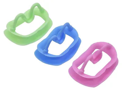Immagine prodotto di Rullo guancia in silicone morbido per trattamenti odontoiatrici (3 pezzi)