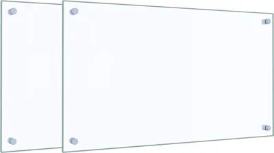 Obrázok produktu pre vidaXL Kuchynské striešky 2 ks. Priehľadné tvrdené sklo 70x40 cm