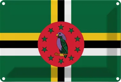 Produktbild von vianmo Blechschild 20x30 cm Dominicas Dominica Flagge Fahne Wappen