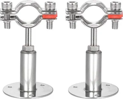 Imagen del producto de Soportes para tuberías - Soportes para tuberías - Fijación de tuberías - Diseño ajustable - 25-28 mm - Color plateado