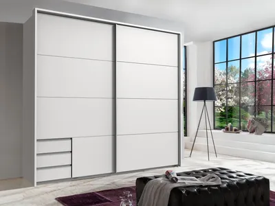 Produktbild von Schlafzimmer-Set >Seattle< in Weiß - 228x213x65cm (BxHxT)