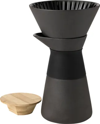 A coffee filter jug and its lid are shown against a white background.