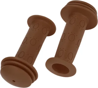 Image de Protège-Poignées de Guidon de Vélo 95mm Long Léger | Protecteur d'Extrémité de Poignées de Vélo Marron 1 Paire
