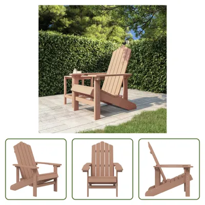 Zdjęcie produktu dla The Living Store Krzesło ogrodowe Adirondack HDPE brązowe