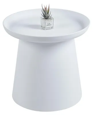 Zdjęcie produktu dla Stolik kawowy do salonu 50 x 50 cm kolor biały FURNITEX L18-FX
