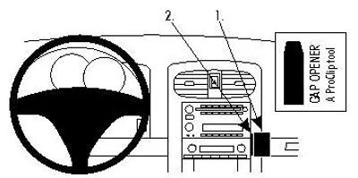 Produktbild von Brodit ProClip Fahrzeughalter 854233 - Winkelbefestigung - Chevrolet Corvette 08-13