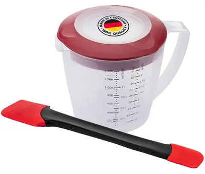 Produktbild von Westmark Back-Set 2tlg., Rührbecher mit Deckel, »Helena«, 1,4 l und Teigschaber