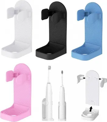 Obrázok produktu pre Držiak na elektrickú zubnú kefku – nastaviteľný – samolepiaci – na montáž na stenu – vhodný pre Oral B – bez vŕtania – držiak do kúpeľne