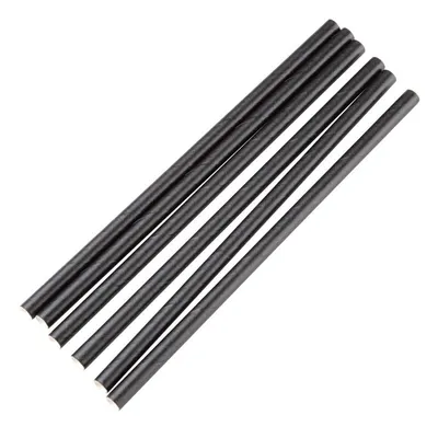 Obrázok produktu pre Kompostovateľné jednotlivo balené papierové slamky Fiesta 14 cm čierne (250 kusov)