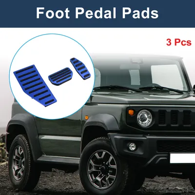 Produktbild von 3 Stück Automatische Fu?pedalauflagen Fu?gaspedalabdeckungen Für Suzuki Jimny JB70W 2018-2022 Aluminiumlegierung Blau