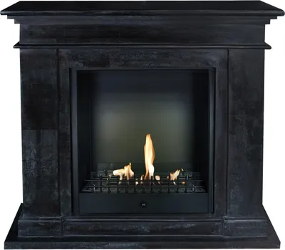Image de Xaralyn cheminée à éthanol - Kos BCL-SBU - noir pierre naturelle - 3 kW chauffage - cheminée encastrable inclus - cheminée décorative