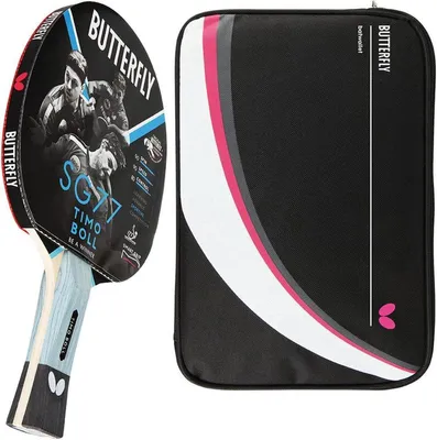 Produktbild von Butterfly 1x Timo Boll SG77 Tischtennisschläger + Tischtennishülle Drive Case II