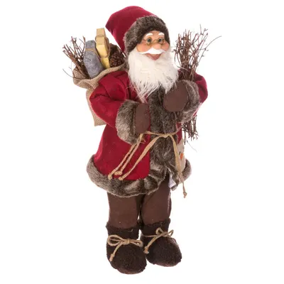 Produktbild von Weihnachtsfigur Weihnachtsmann mit Geschenken, 45 cm